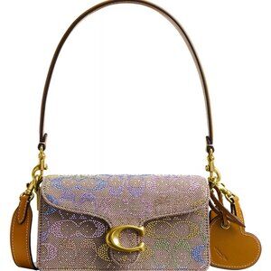 COACH Tabby Small Crystal Signature Jacquard Shoulder Bag 20 NWT